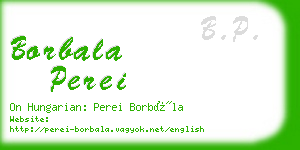 borbala perei business card